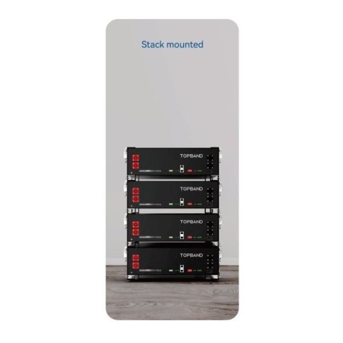Baterías Top Band instaladas en configuración apilable